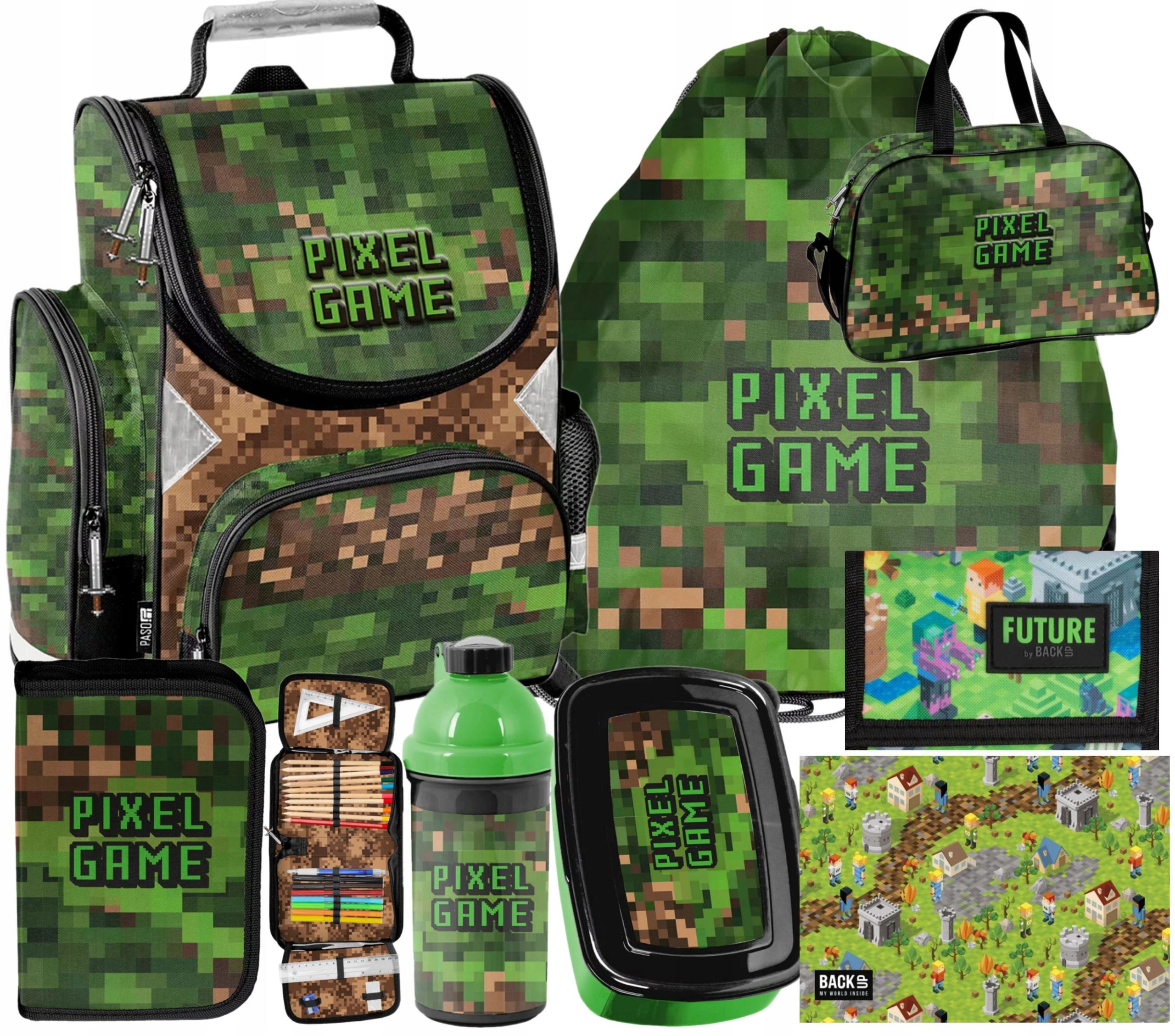  12 in 1 school backpack minecraft game for school gaming for chlopakow - 1 classes komple