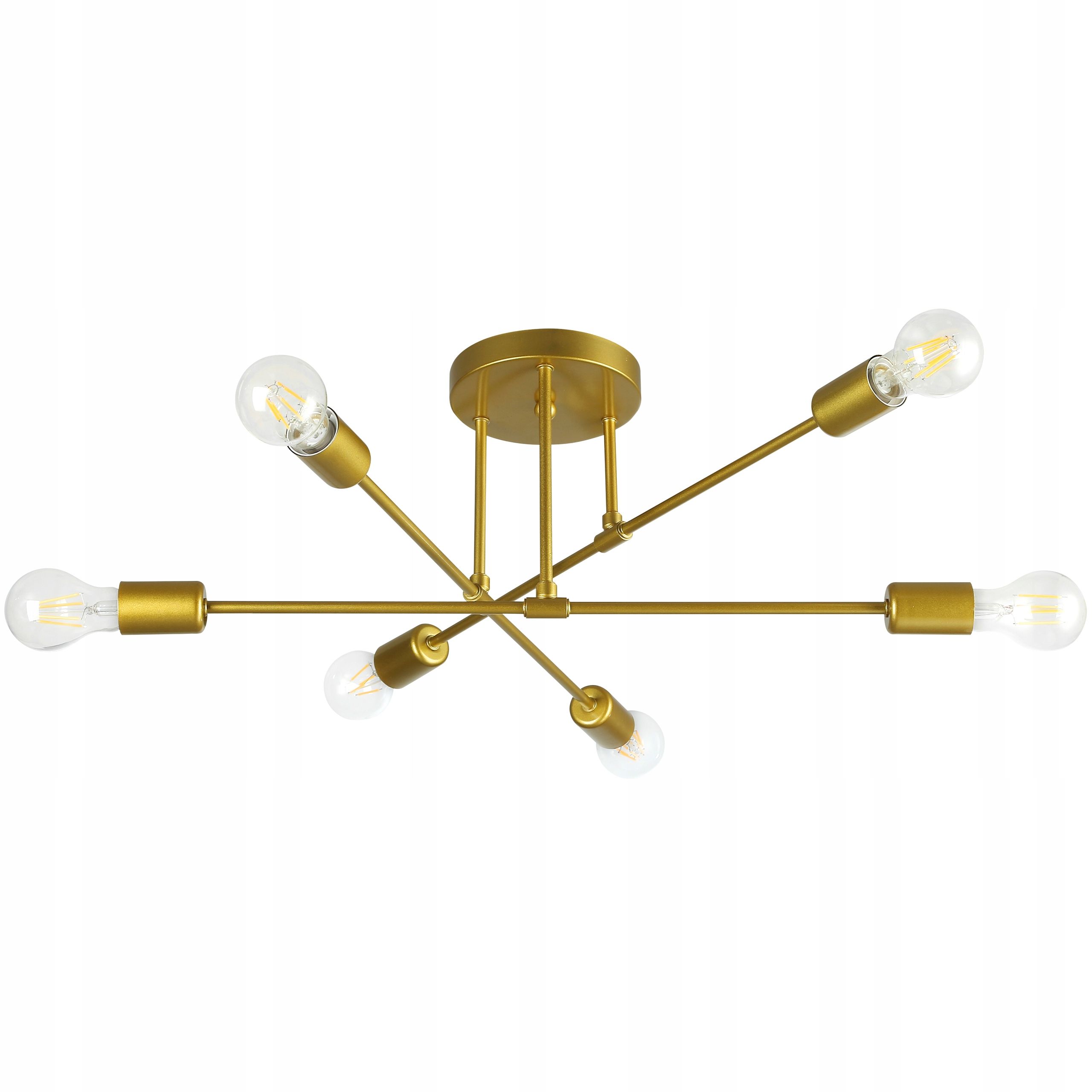  Deckenlampe hängend lampe wandleuchte rahmen 6x nr. e27 70cm led schwarz