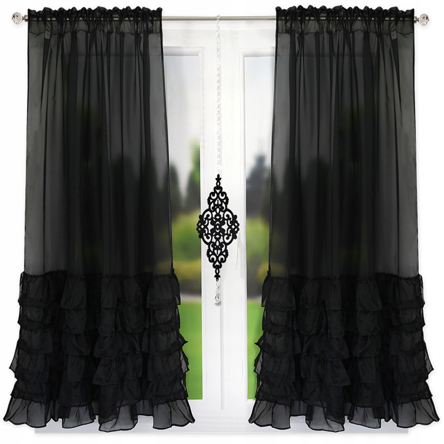 Klasikinė vualio užuolaida 145 cm x 250