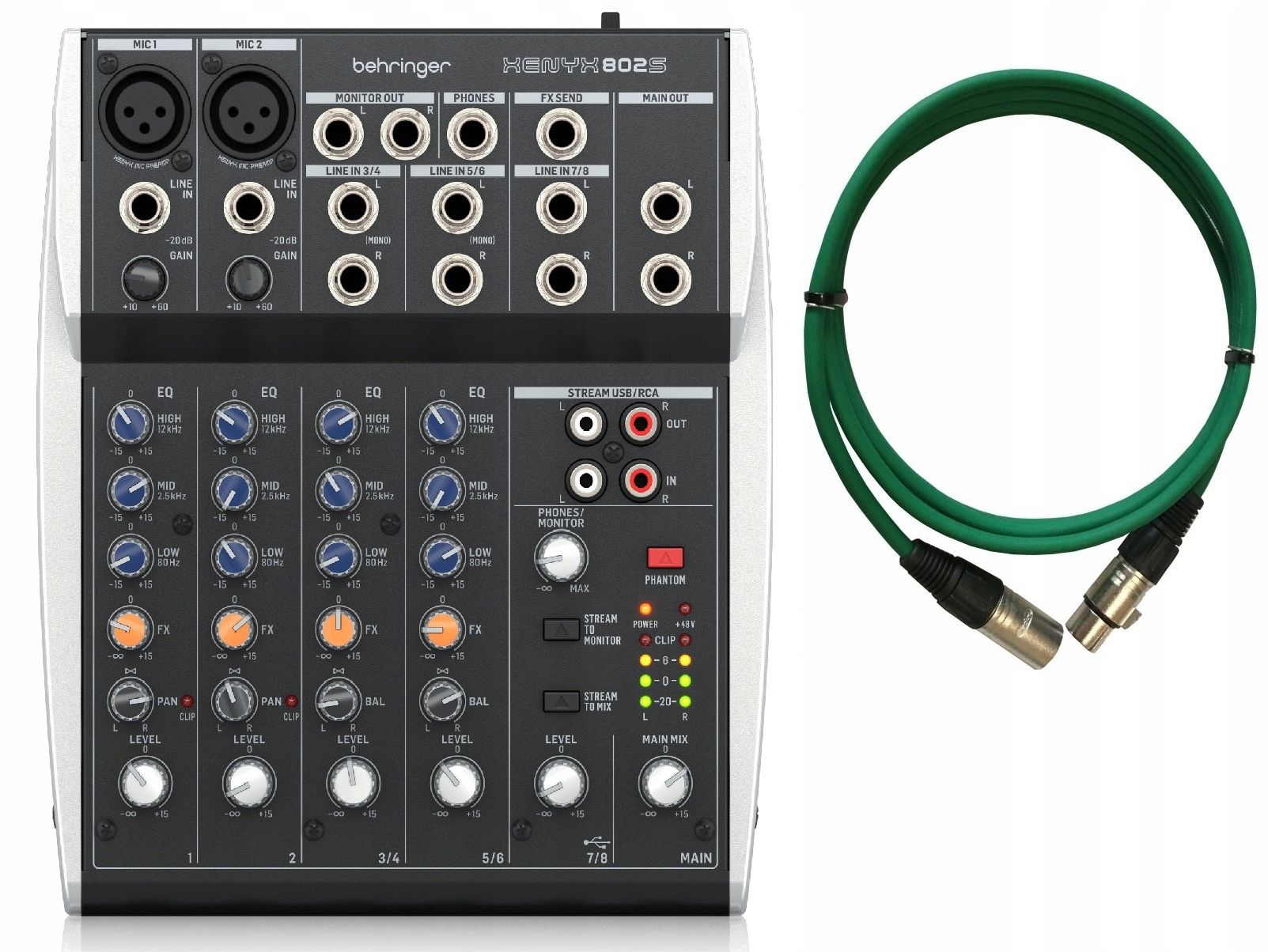  X1204usb mikseris garso 12-kanalų su usb behringeris