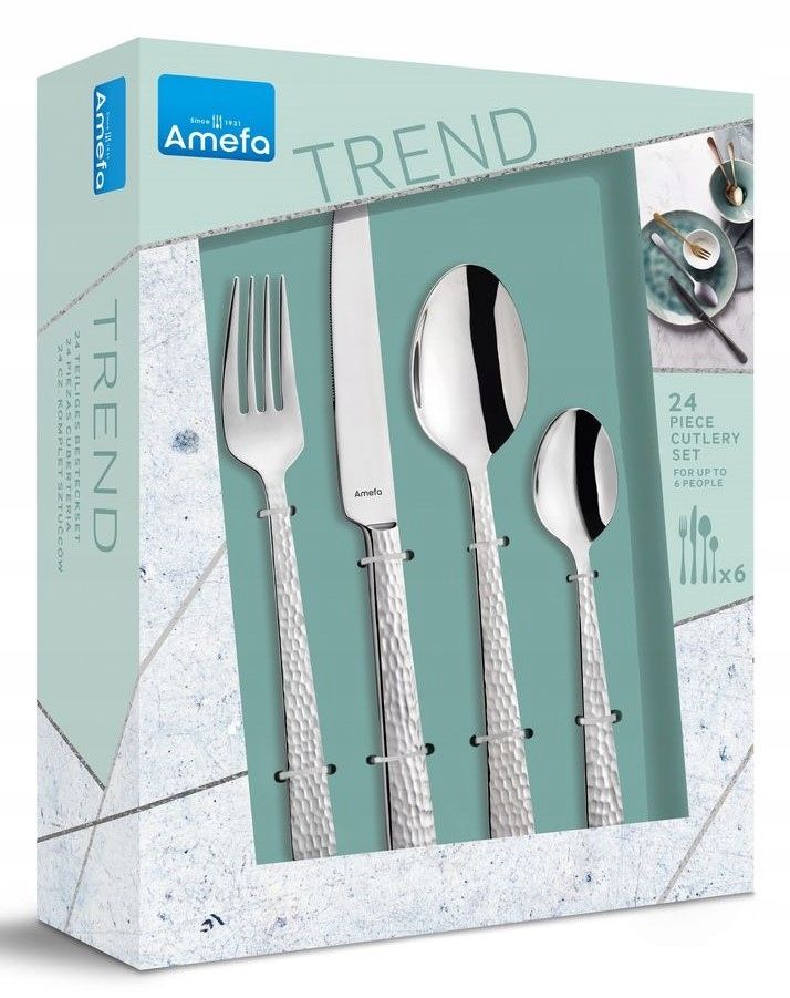  Amefa 24 besteck 1410 austin trend schwarz garnitur modern feiertage 6 personen