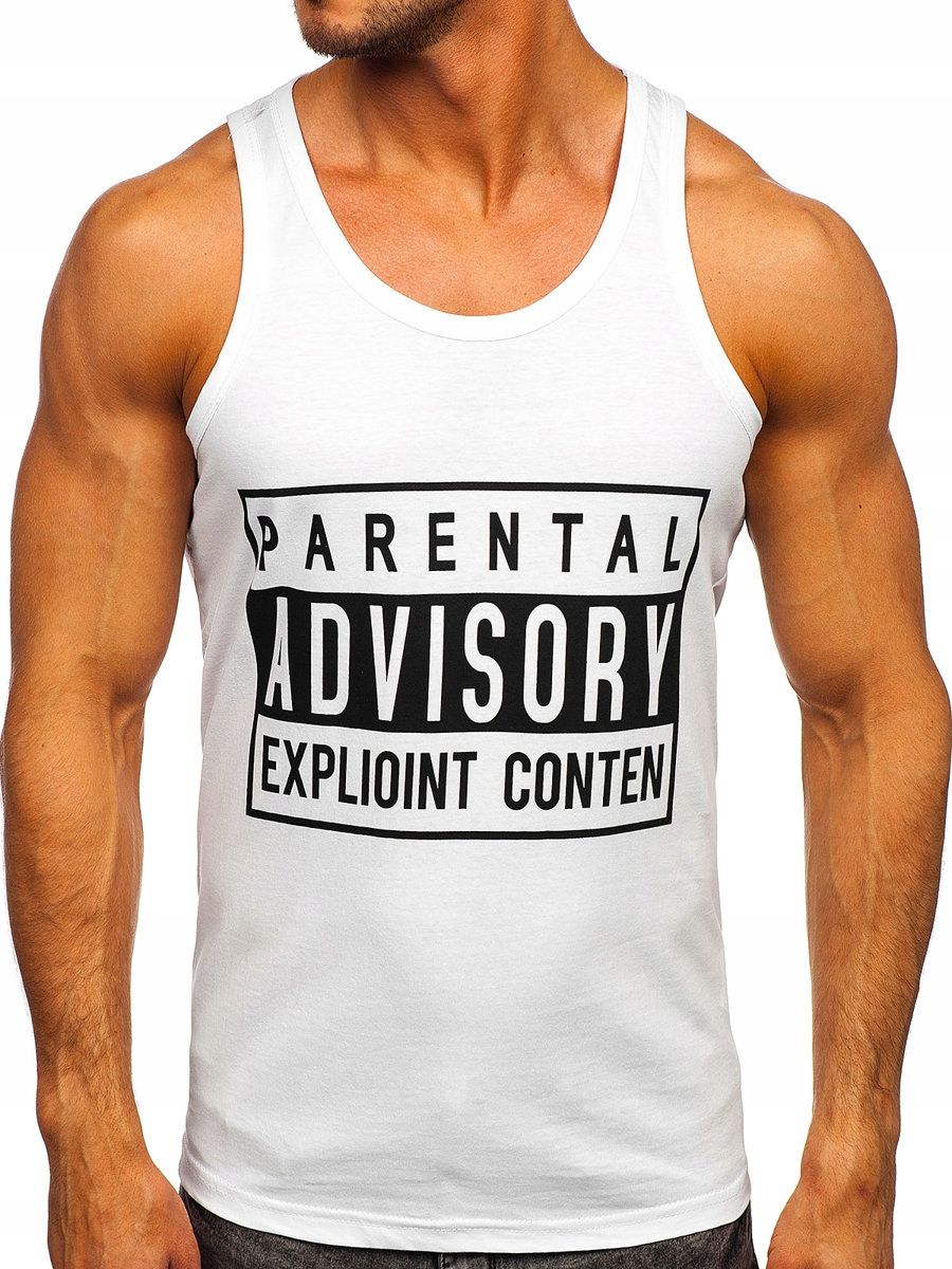  T-särk tank top meessoost valge 14854 rozmiar_2xl