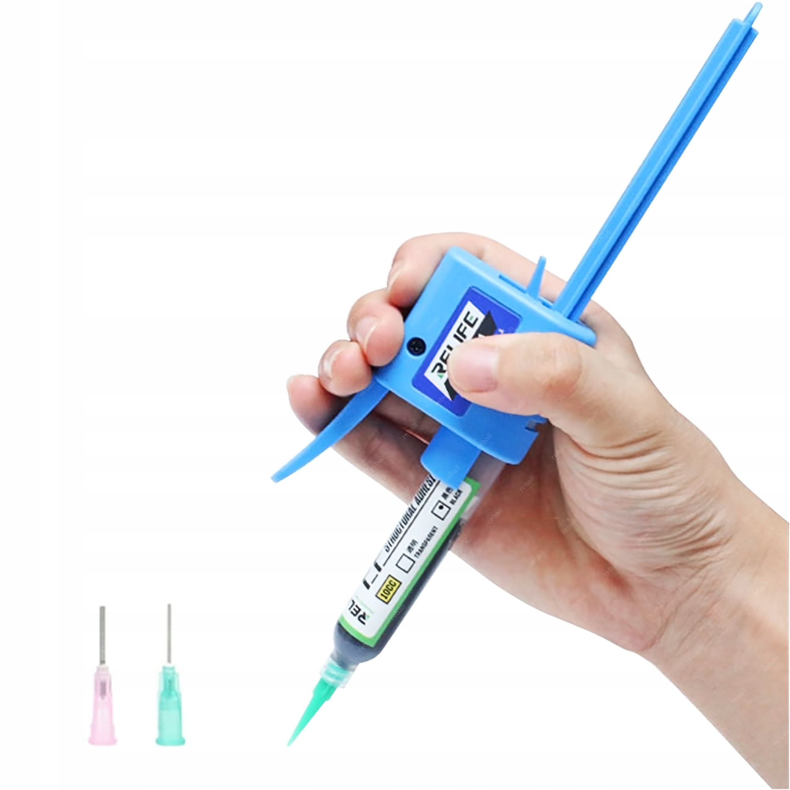  Süstal dosaator 5ml + 5x nõel doseerimine sisse flux kiirgusvoog kinga poleerimine geel liim