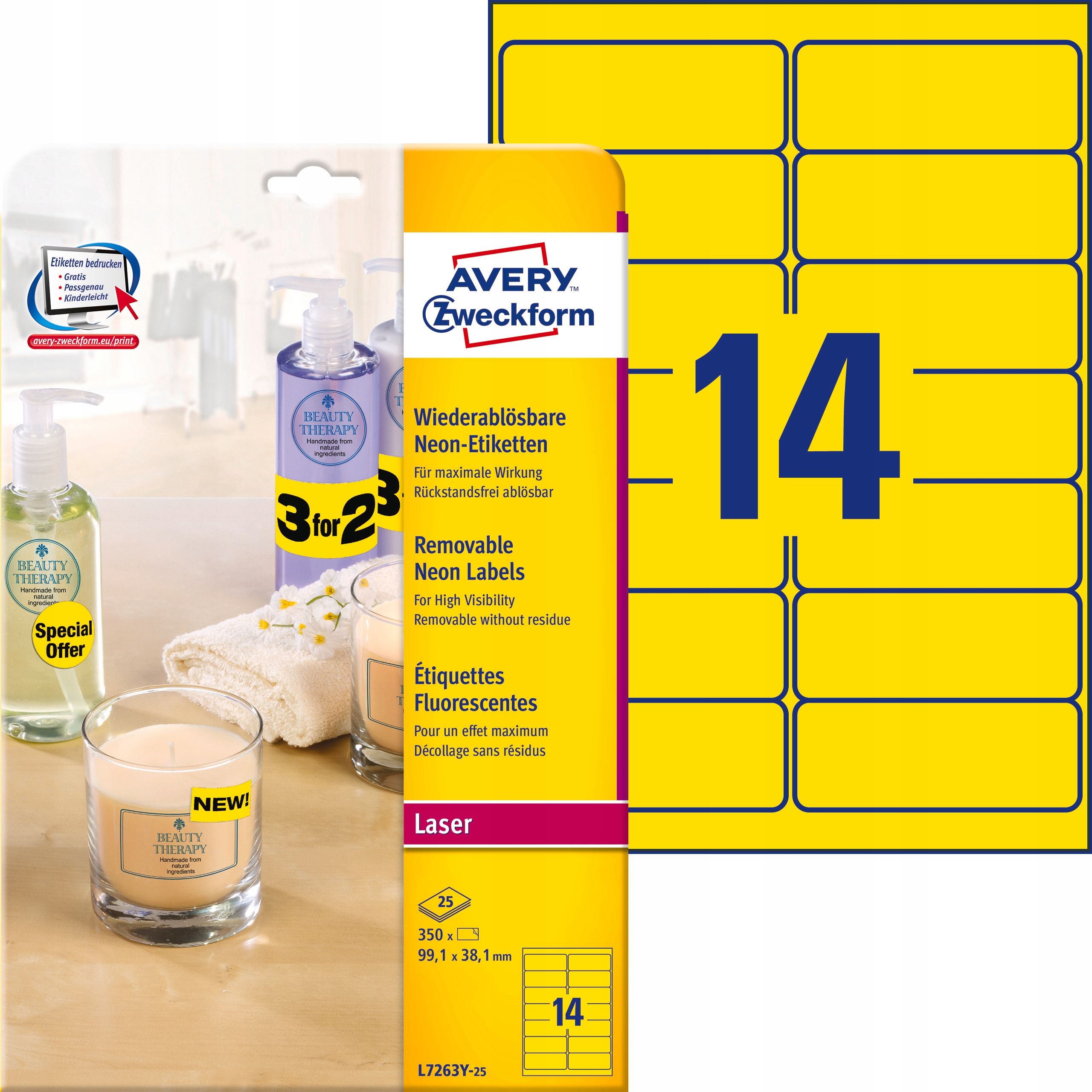  Etiķetes avery 3005riteņi punkti 18mm zils
