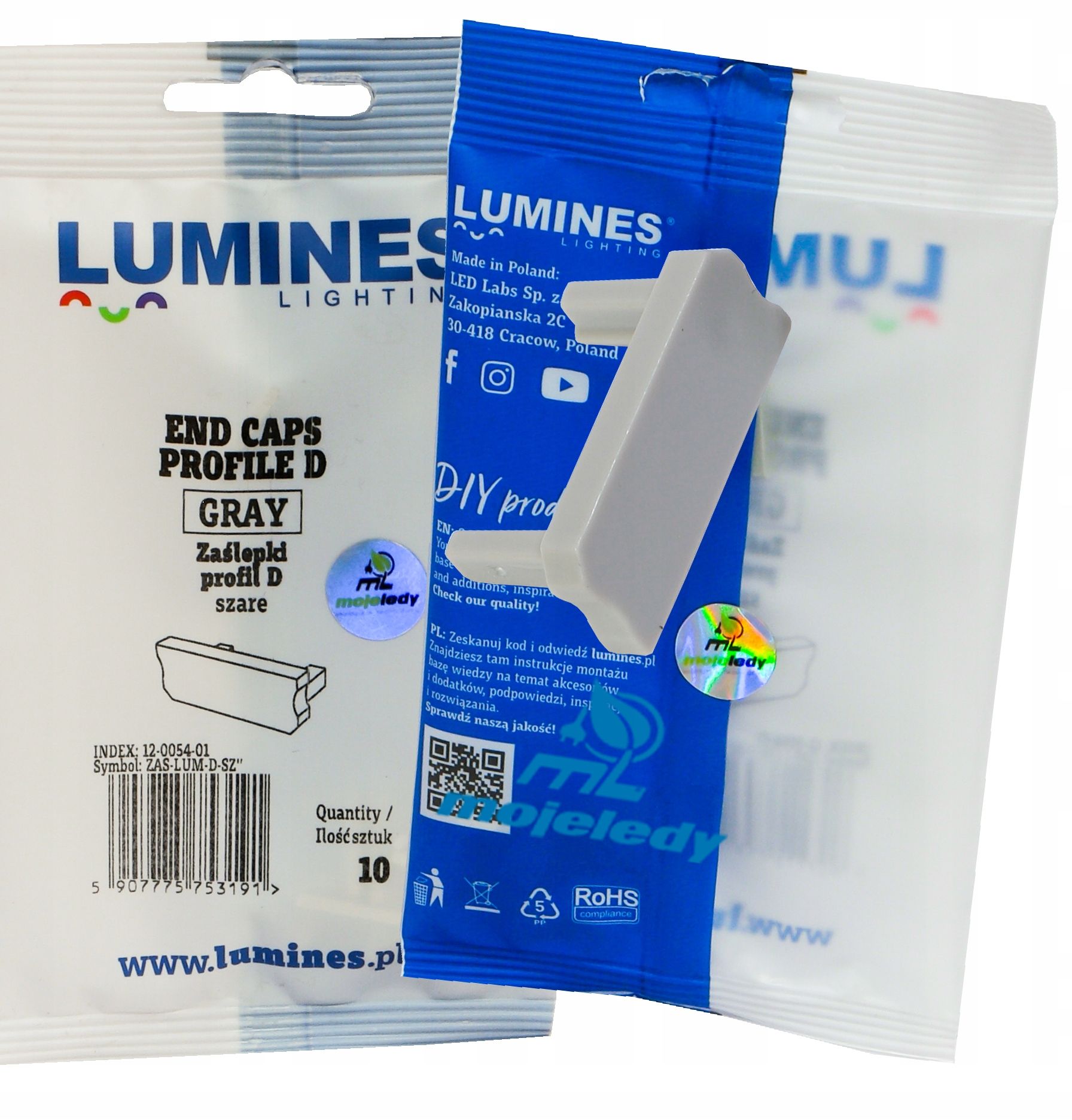  Alumīnija profils iledo balts lentes led piekārts 2m