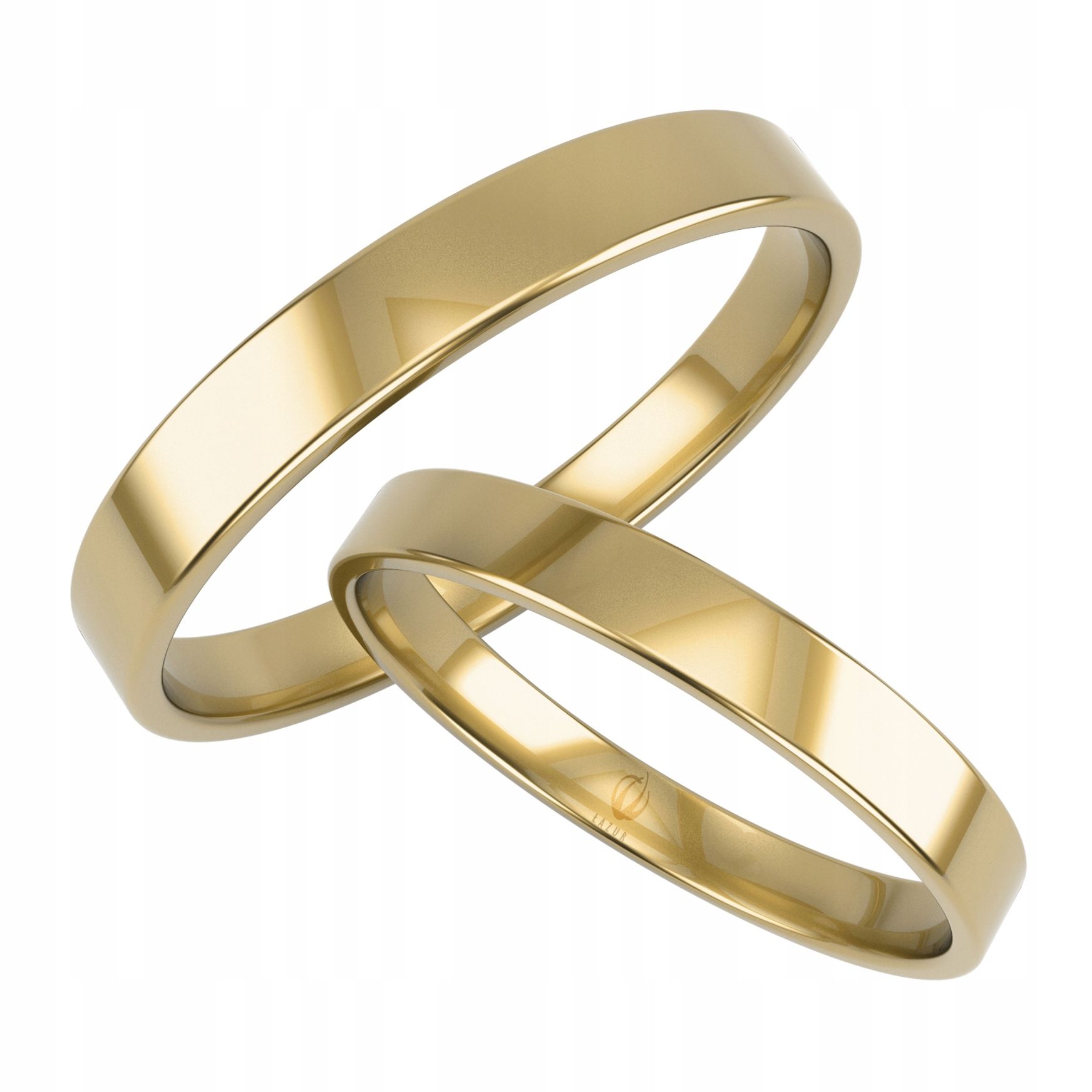  Golden eheringe mit herzmotiv pr.0,585 breite 5 mm