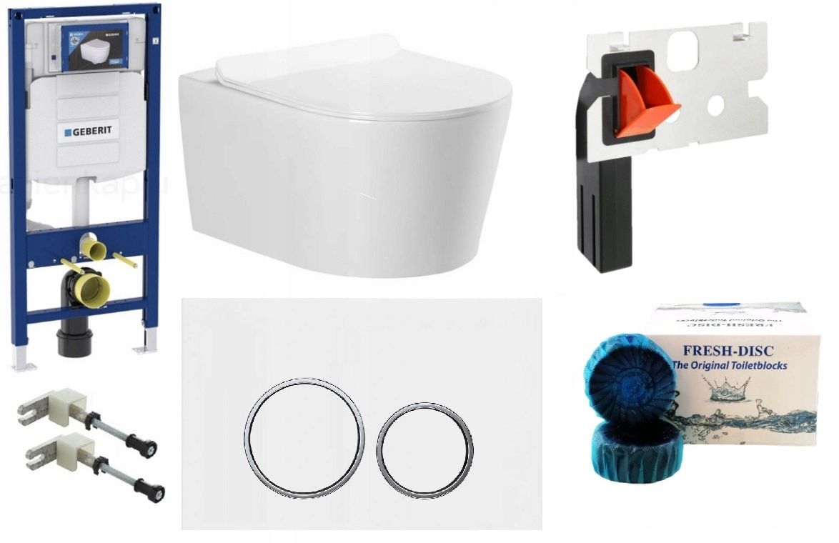  Wc rāmja komplekts geberit + atslēga + tualetes pods melns matēts + dēlis w/o+fresh