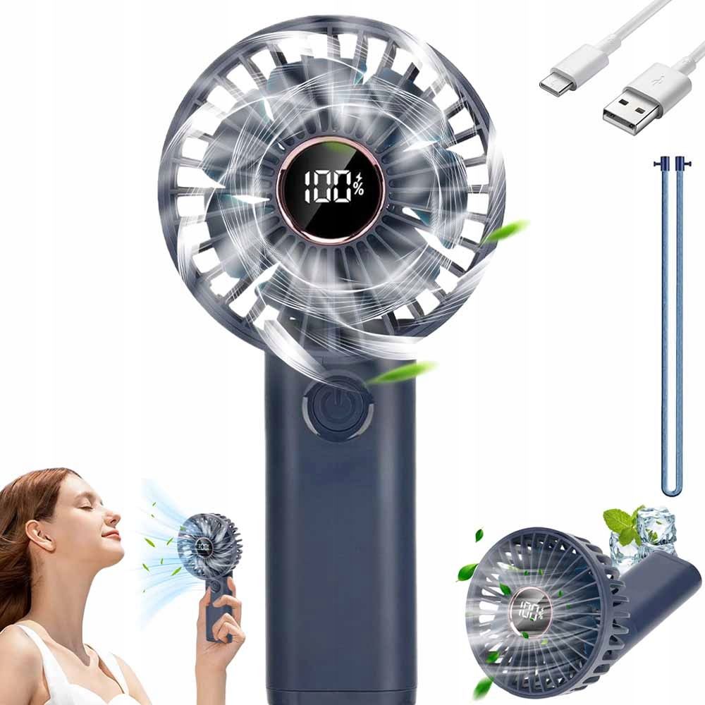  Ceiling fan manual foldable 6 speed fan 3w blue