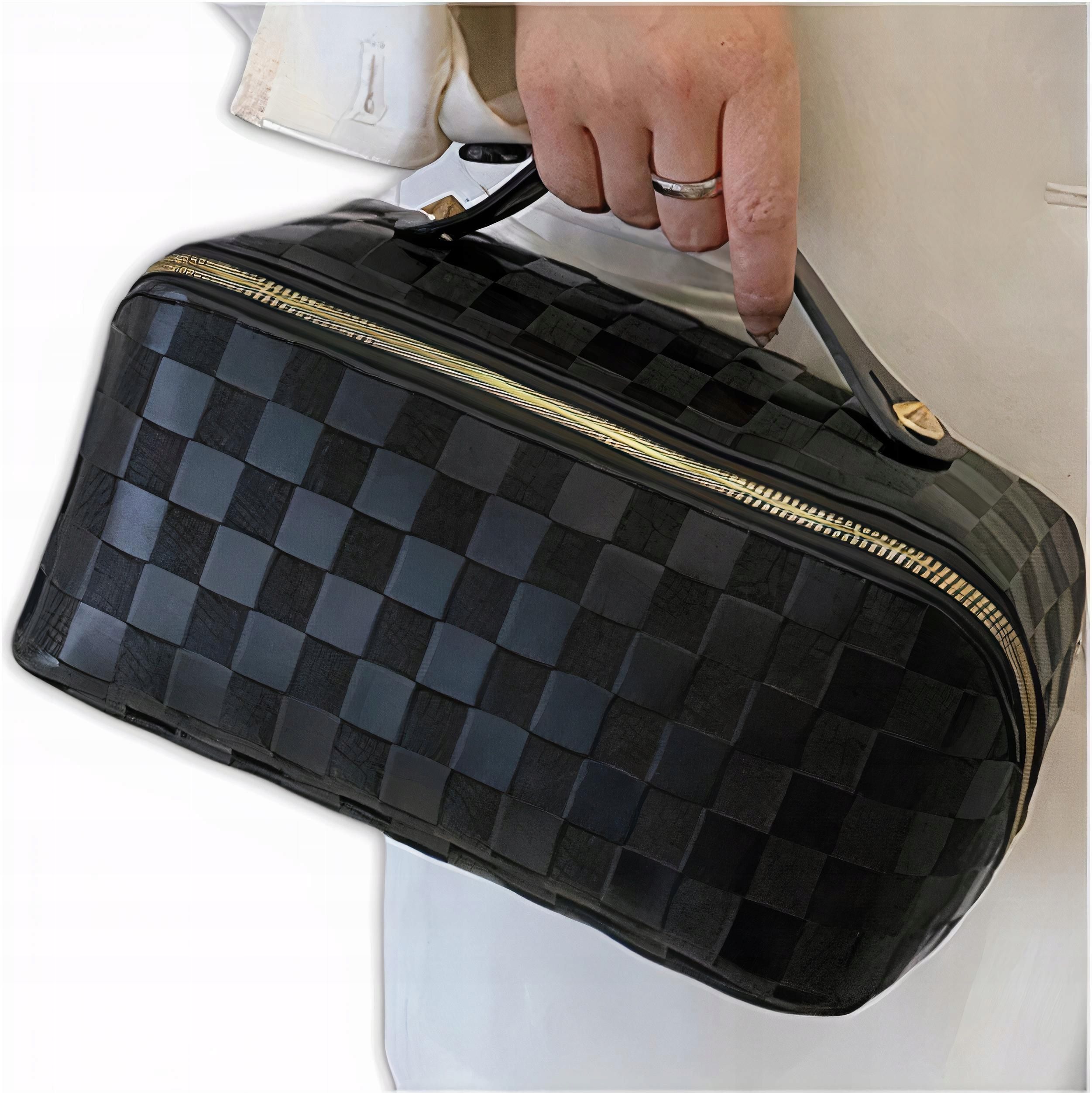  Reise-kosmetiktasche veranstalter schwarze farbe gepäck auf flug groß geldbörsen taschen