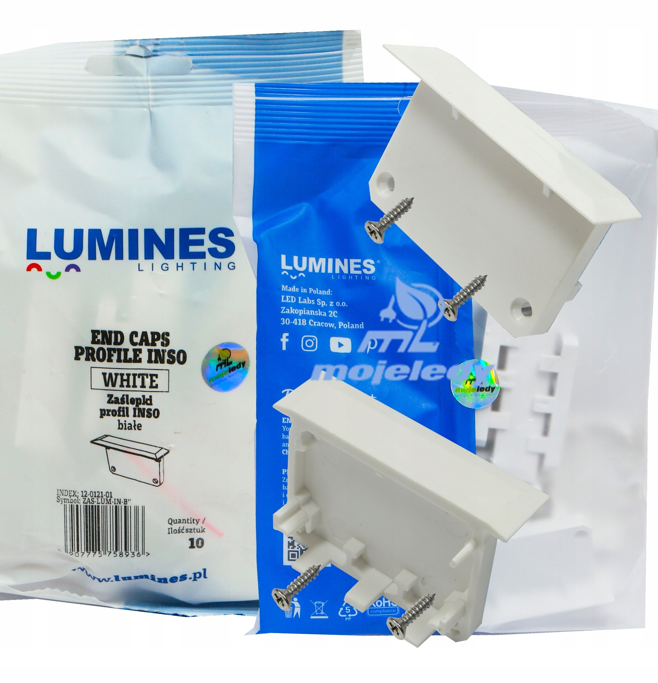 Alumīnija profils iledo balts lentes led piekārts 2m