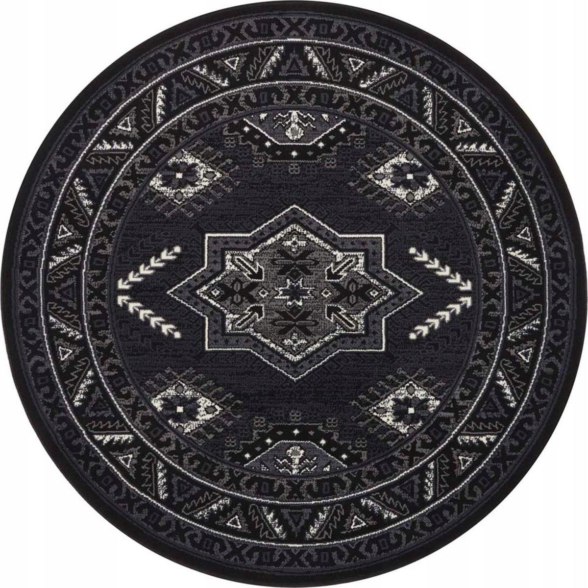 Round carpet for the living room 140cm , soft italian ,green creamy pattern mandala