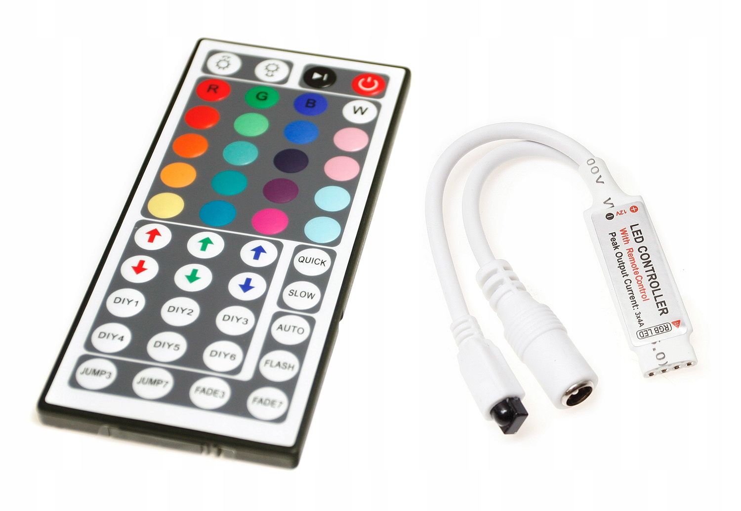  Valdiklio valdymo pultelis juostų led rgb 12a ovalas juodas 61023