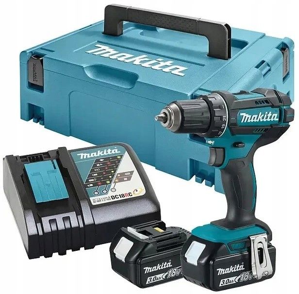  Gręžtuvas-suktuvas 18v 50nm 1x3ah lagaminas makita dhp485rfj