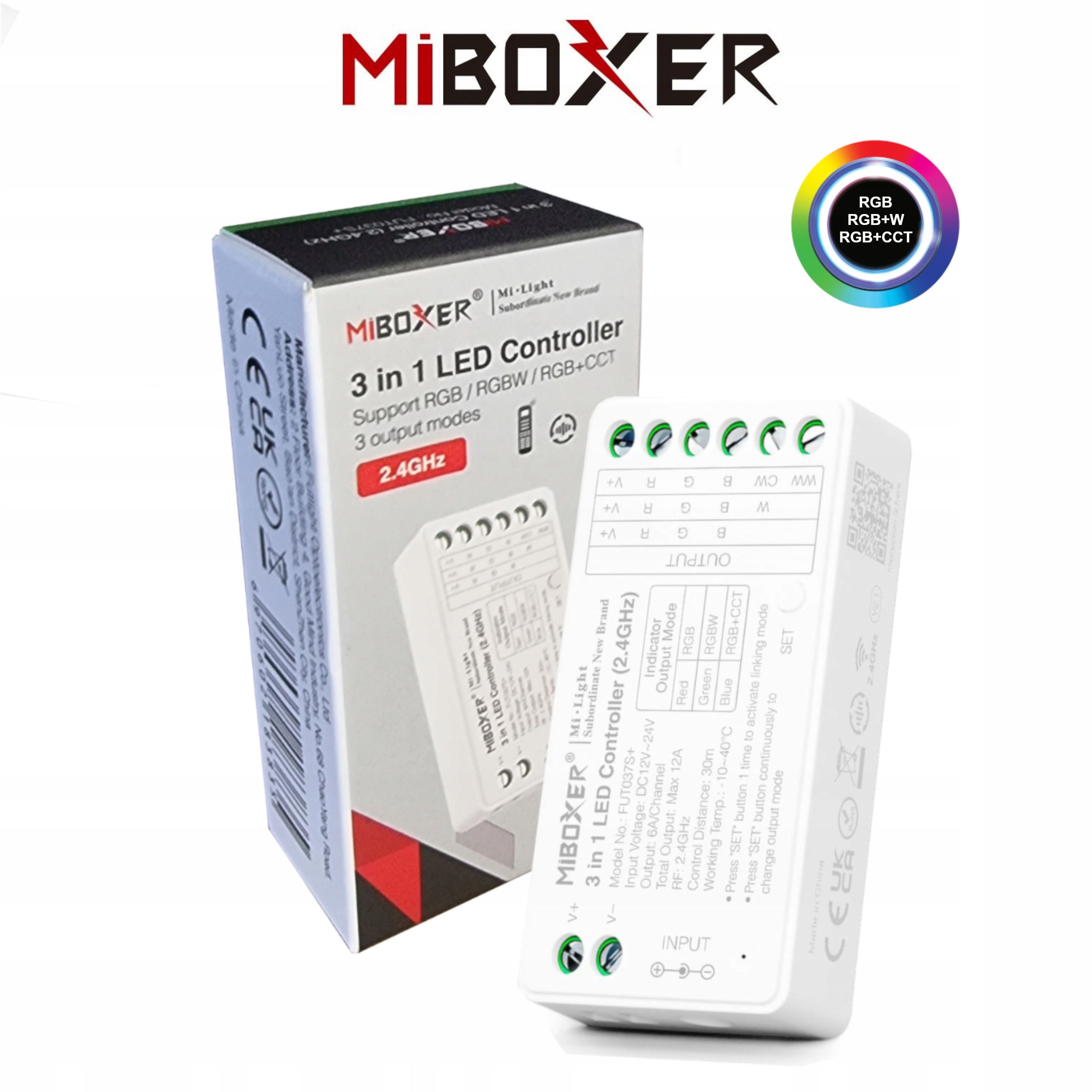  Komplektas valdiklio smart home wifi led'ams mono arba cct + valdymo pultelis zonų