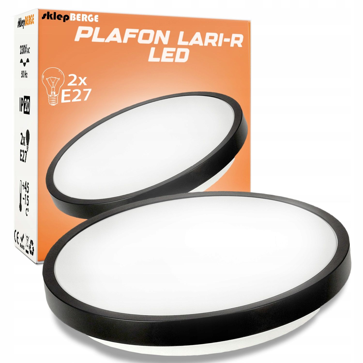  Griestu lampas plafons supraventrikulāra apaļa led spuldzēm 2 x e27 sudrabs uz spuldzes