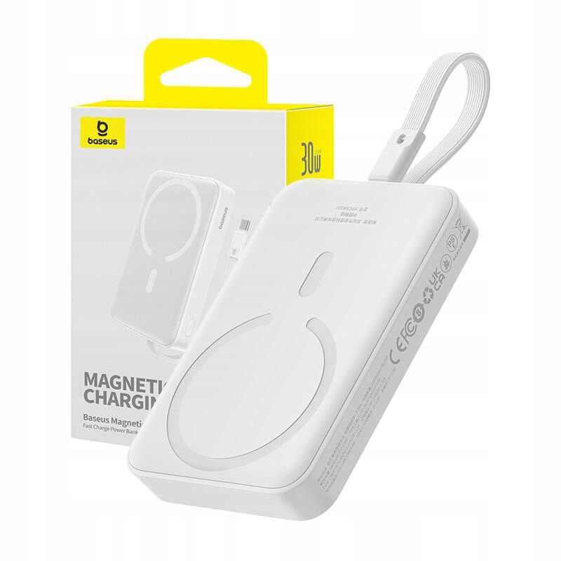  Baseus magnetic mini přenosná nabíječka magnetický 10000mah usb-c pd 30w kabel