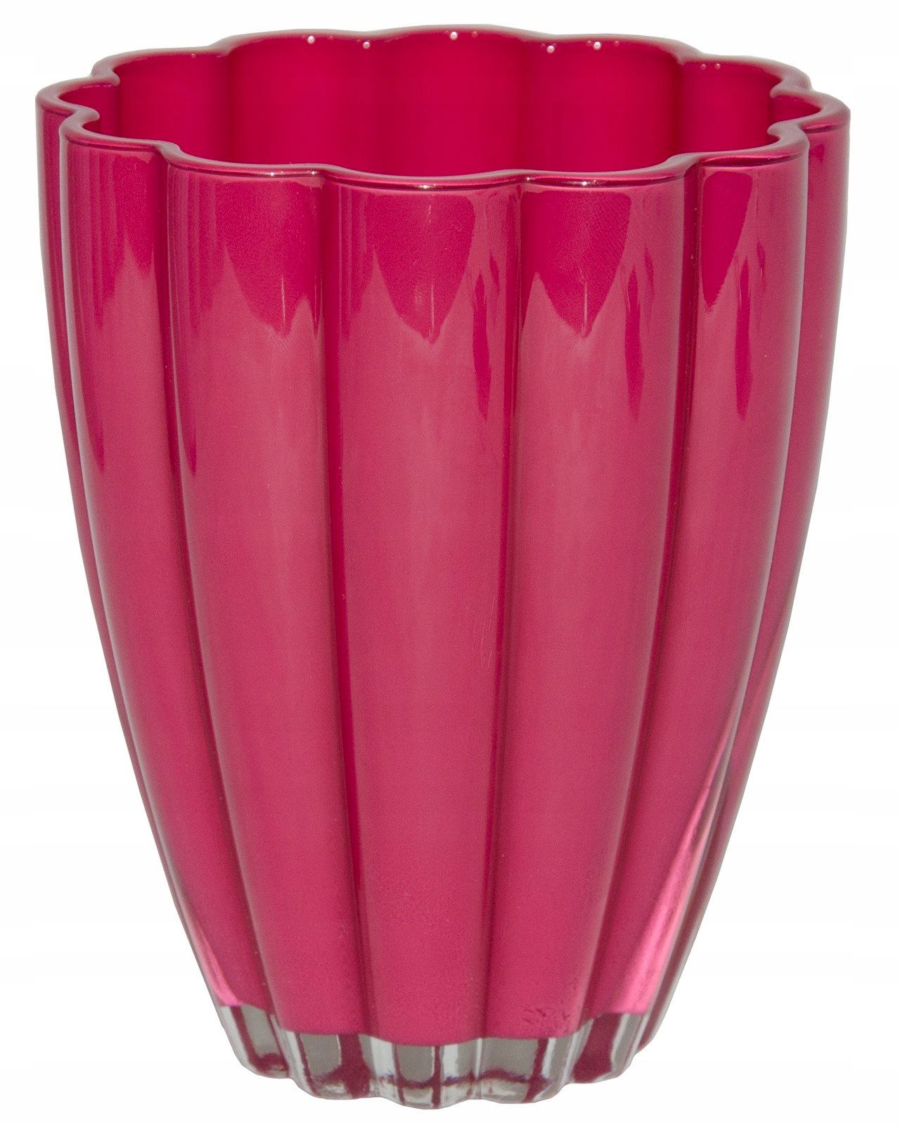  Stikla vāze par ziediem moderns lillā augstums 17 cm diametrs 13 cm