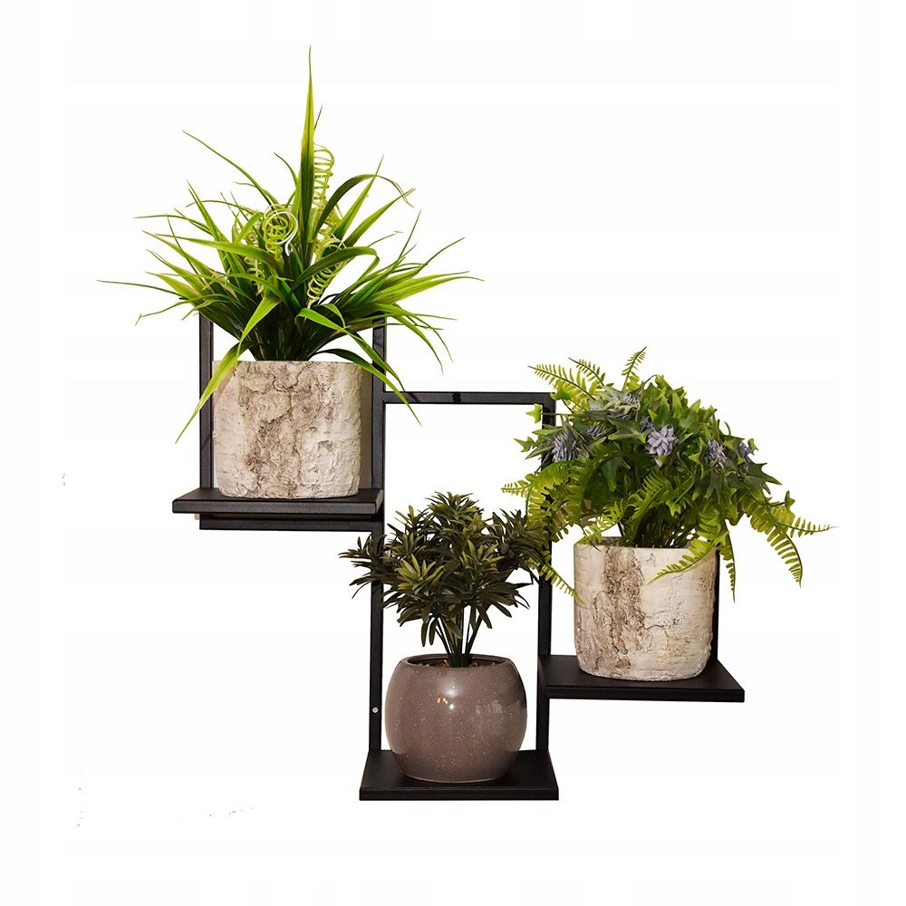  Wall flower holder hanging shelf on 2 flowers - expositions on the wall loft style