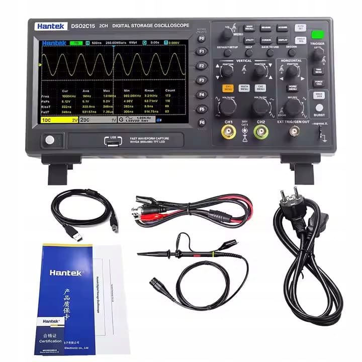  Hantek dso2d10 digital oscilloscope 2 channels 100mhz 1gs/s with generator