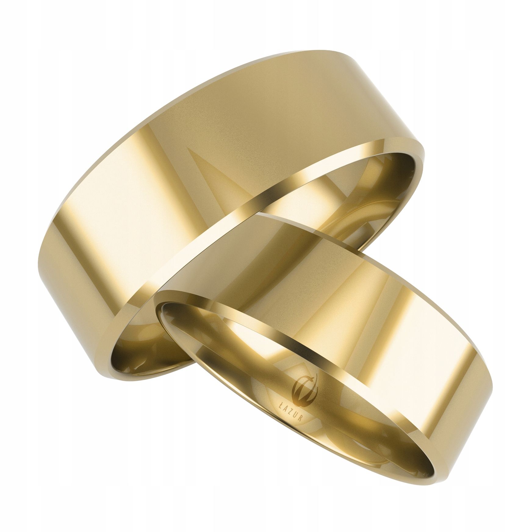  Golden eheringe mit herzmotiv pr.0,585 breite 5 mm