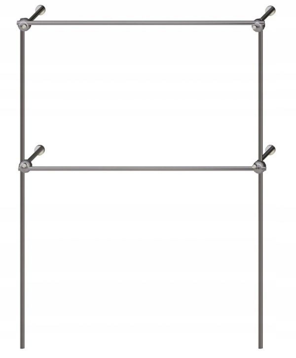  Stand with holder for clothes hangers shelf 2x1,5m