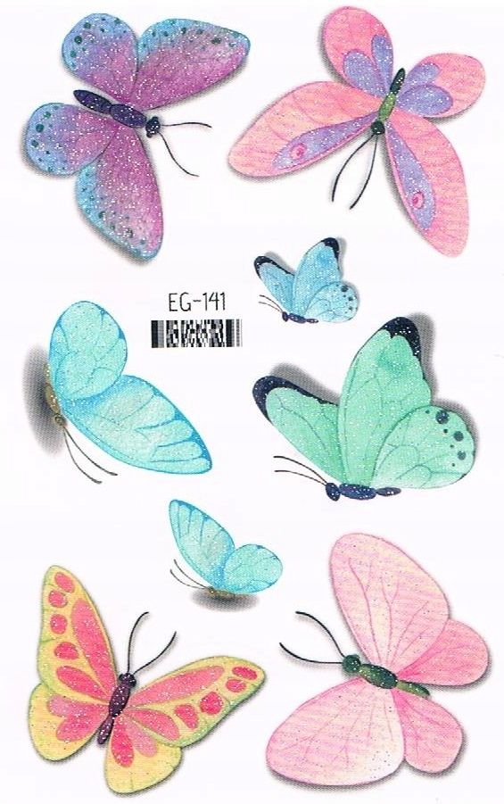  Washable tattoo shiny for children fish fish marine