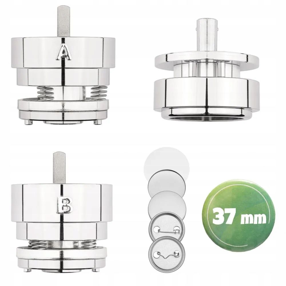  Forma 37mm kontribucija spauda mašina premium - greitai pakeitimas dydis ženkliukai