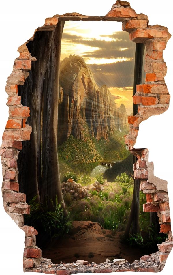  Sienas uzlīmes foto tapetes caurums 688 daba