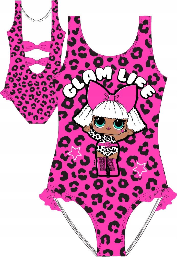  Swimsuit minnie 0484 striped r. 116/122