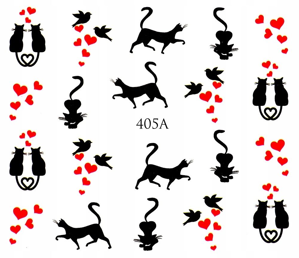  Water nail stickers for nails rainbows, mouth, pride, cigarette - nr 1011
