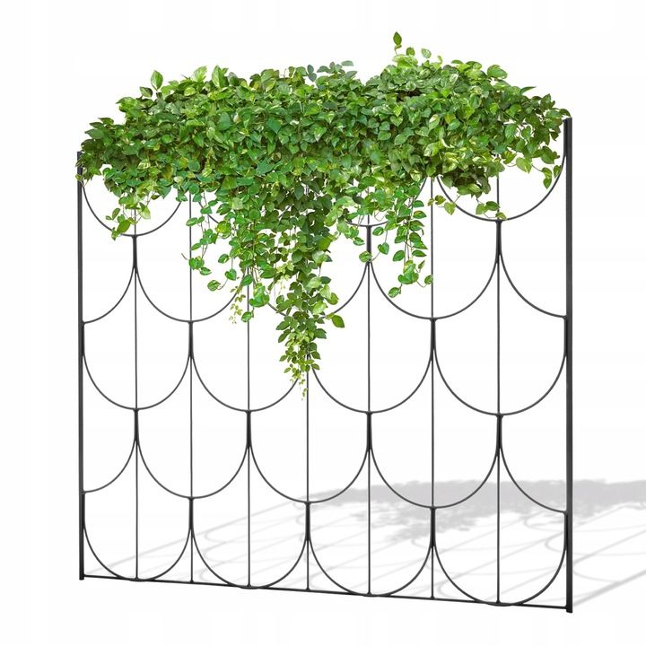  Kovový záhradný plot vysoký čierny 120x75cm plot