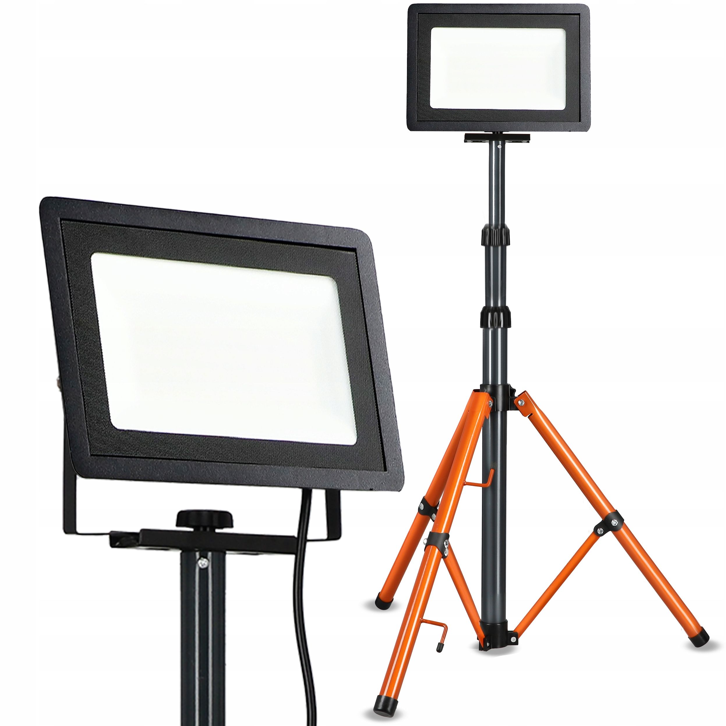  Led halogen stand construction spotlight 2x 50w 11000lm lamp on a stand