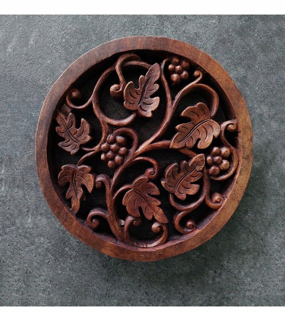  Shekina eastern plate - lilies water / lotosy - sculpture bali, 30 cm