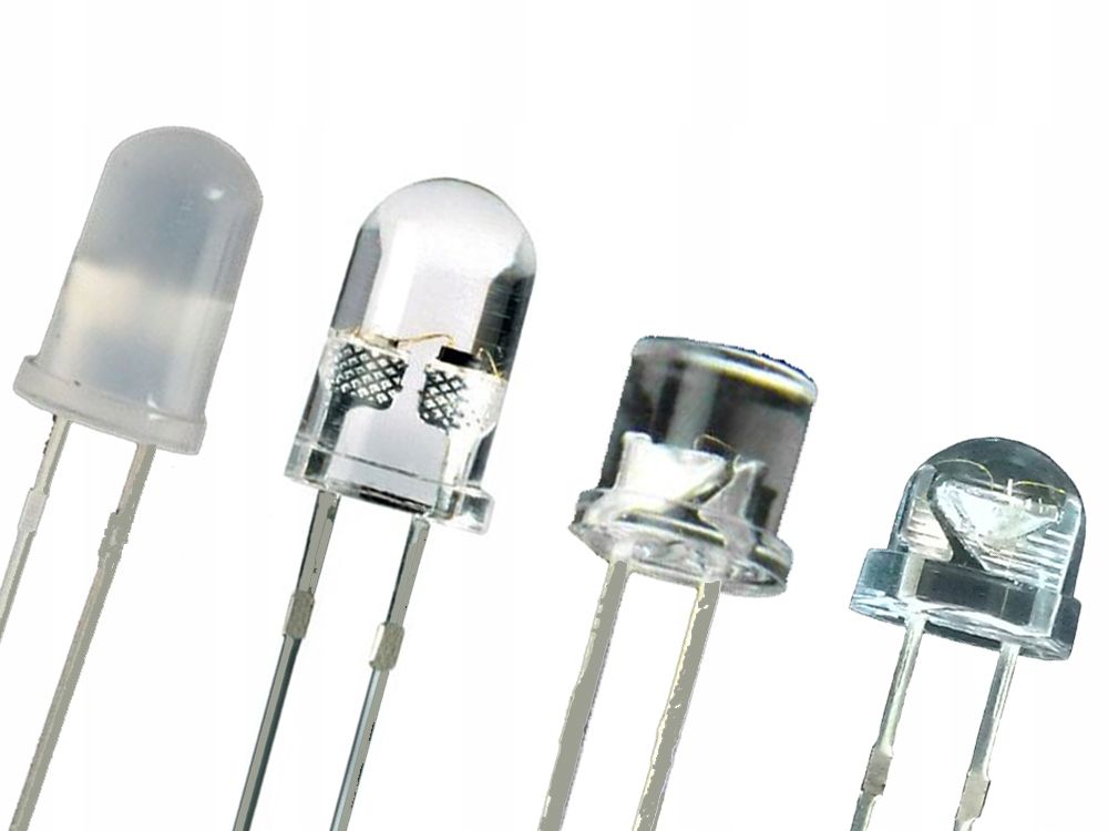  Led diodai dip 5mm baltas i spalvinga pasirinkimui 8 spalva | komplektas 100 kompiuterių.