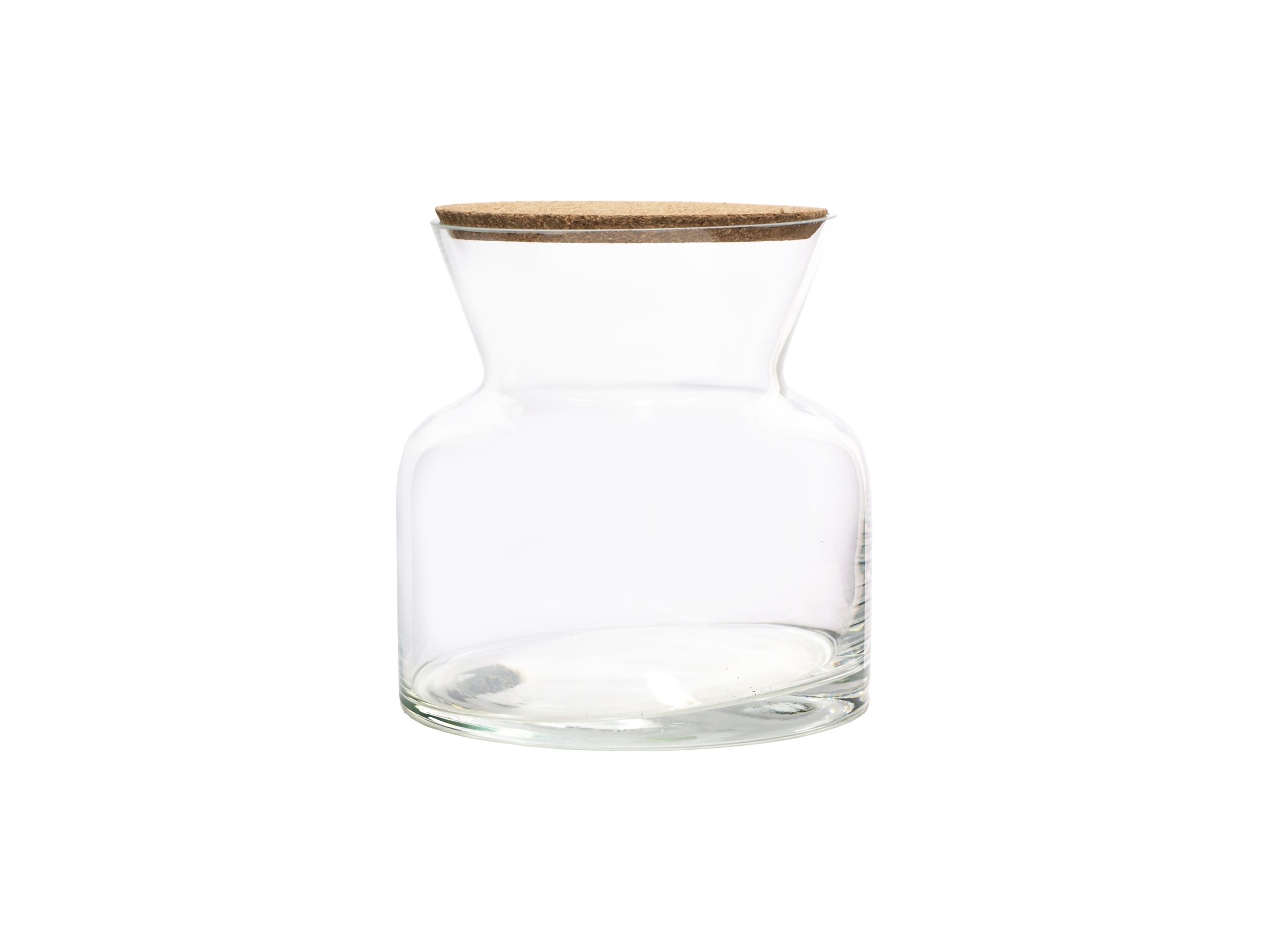  Vāze jar jar clear s-h19 cm + vāks glāze