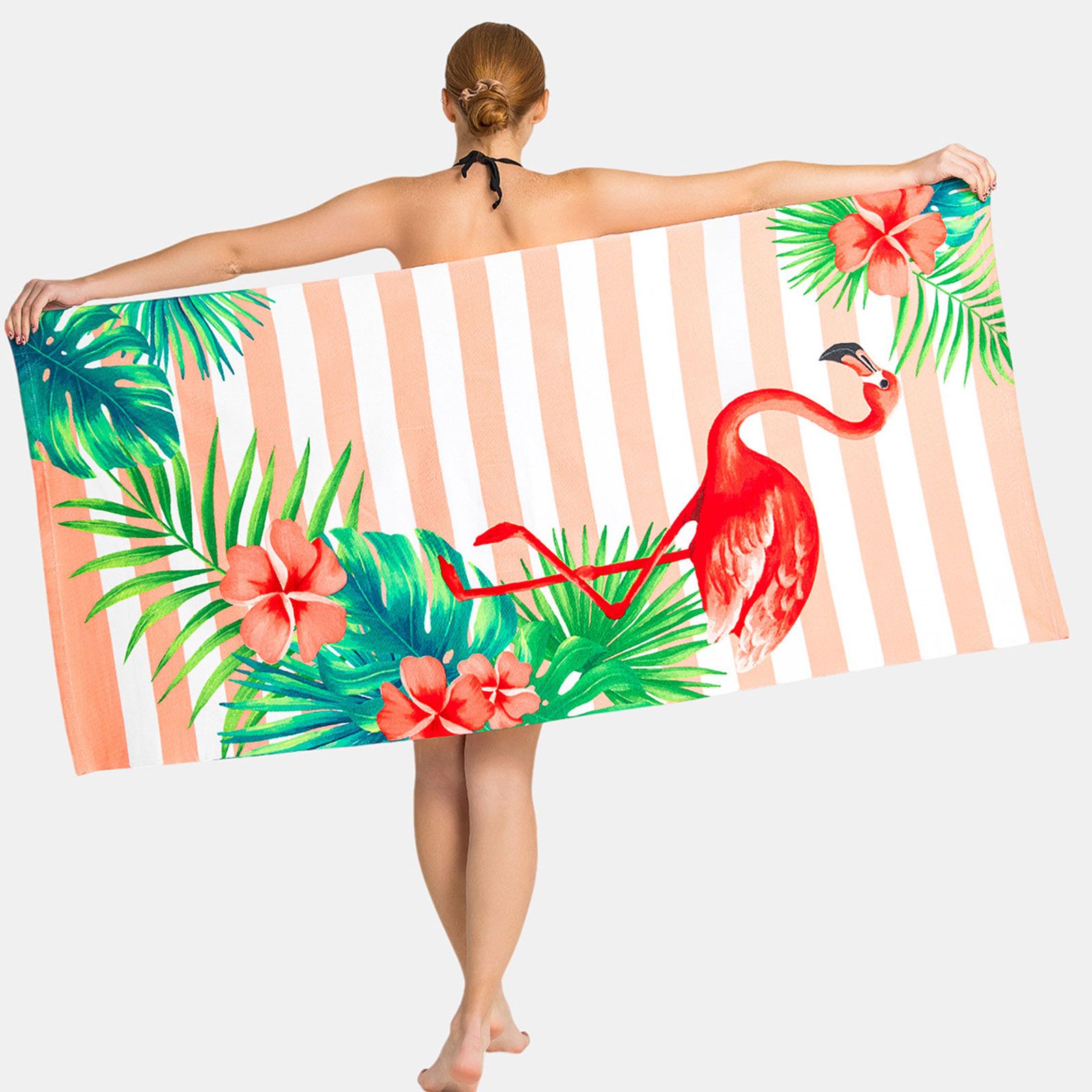  Plážový uterák kúpanie veľký 70x150 vyrobené z mikrovlákna absorpčný rýchloschnúce