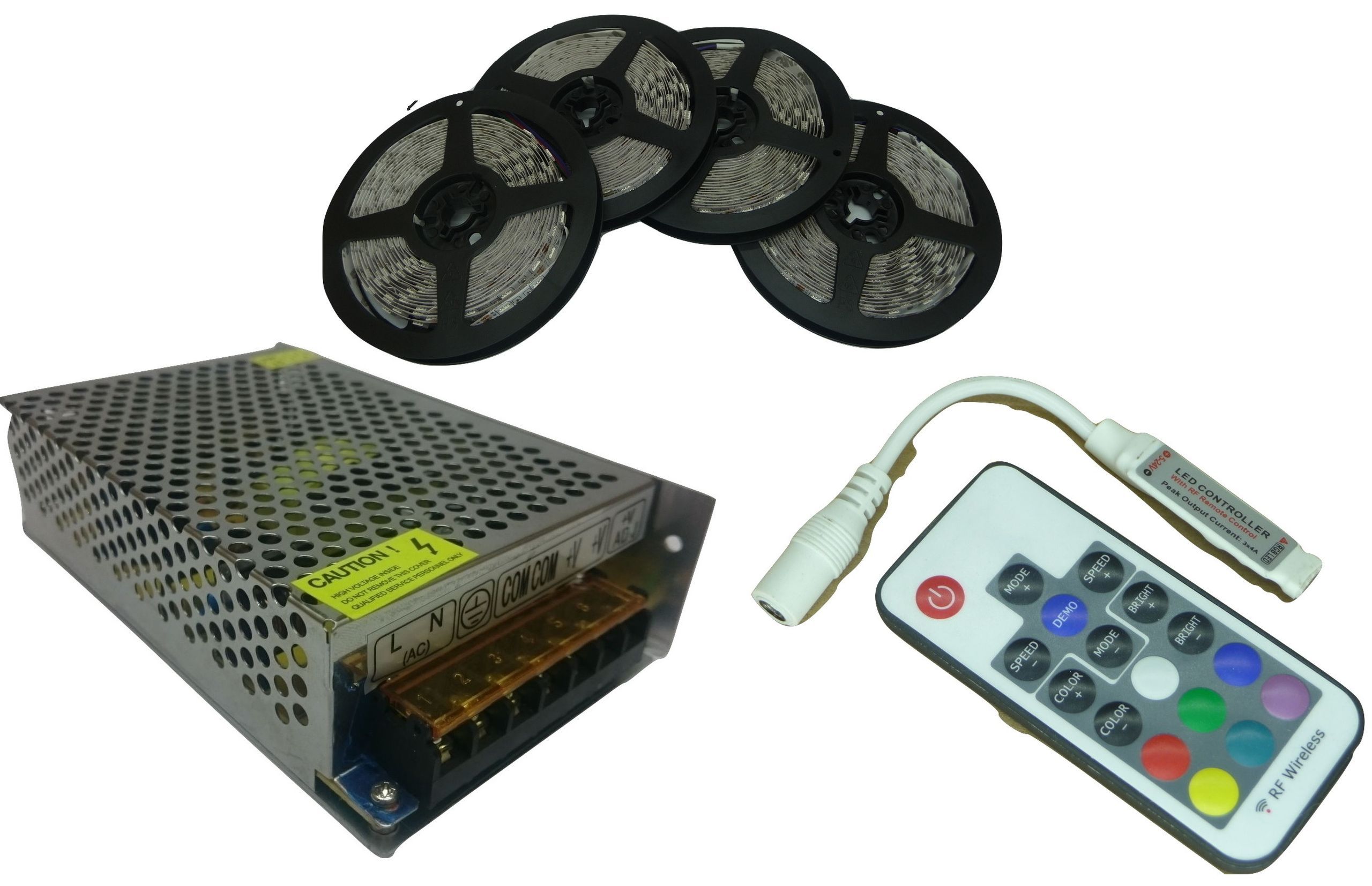  Soubor rgb pásek 5050 900 led 15m ster radio + zas