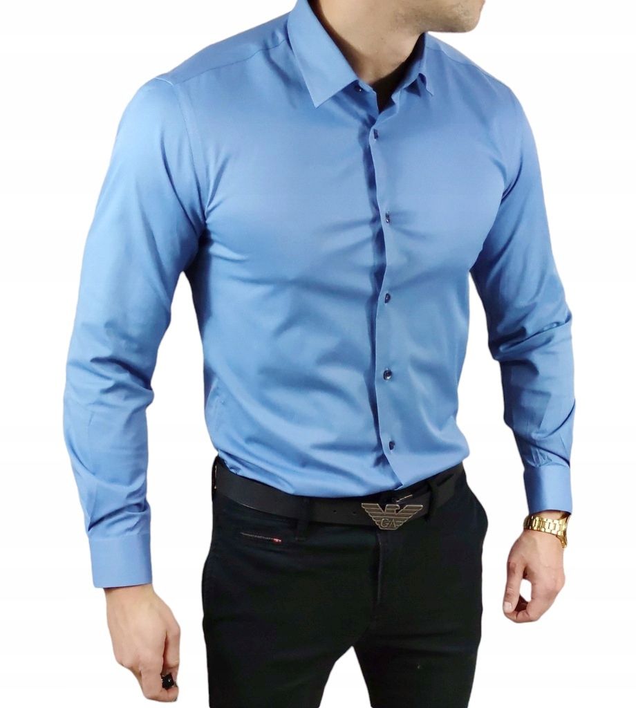  Elegantne särk meessoost äri sinine indigo slim kooskõlastatud m-39/40