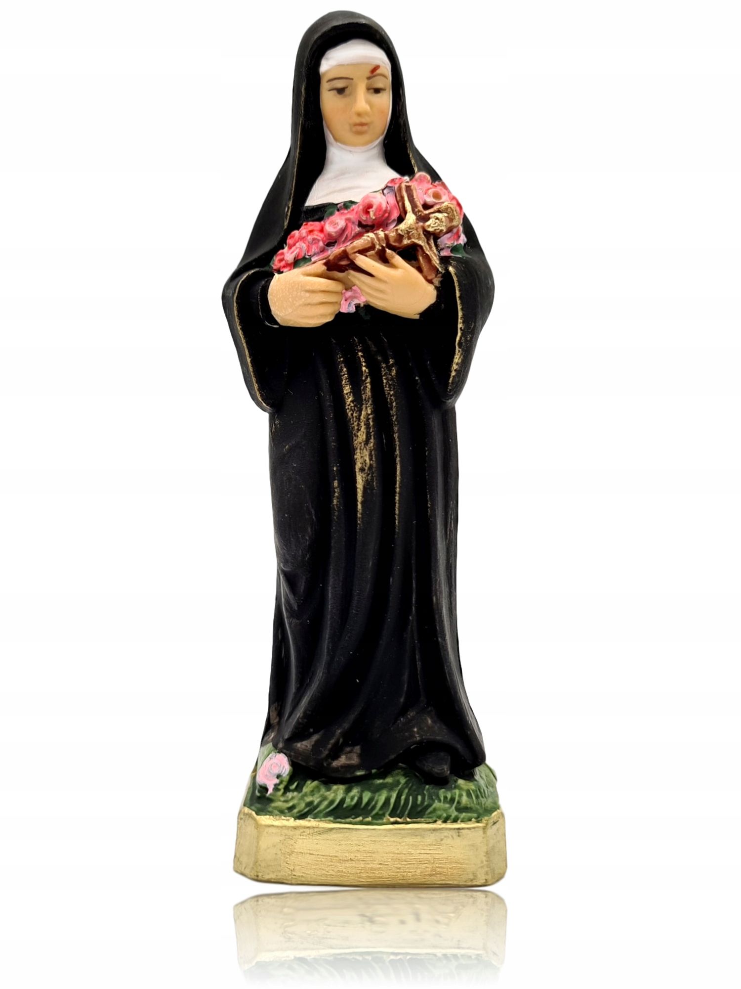  Figur sw. michal archaniol mit gargano 13,5 cm, farbe, manuell bemalt