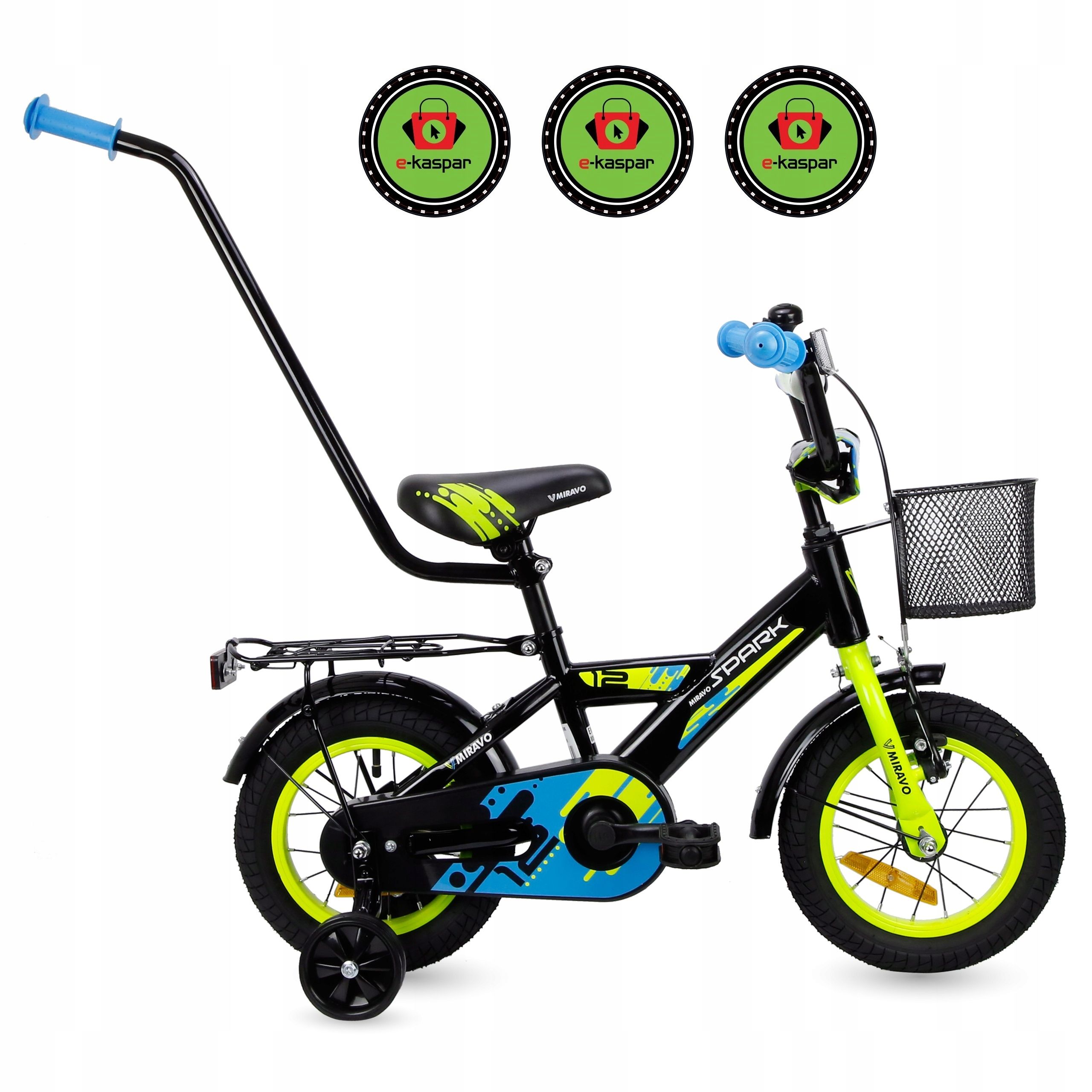  Detský bicykel 20 cali bicykel svetlo taška zatlačte rukoväť + bezplatne
