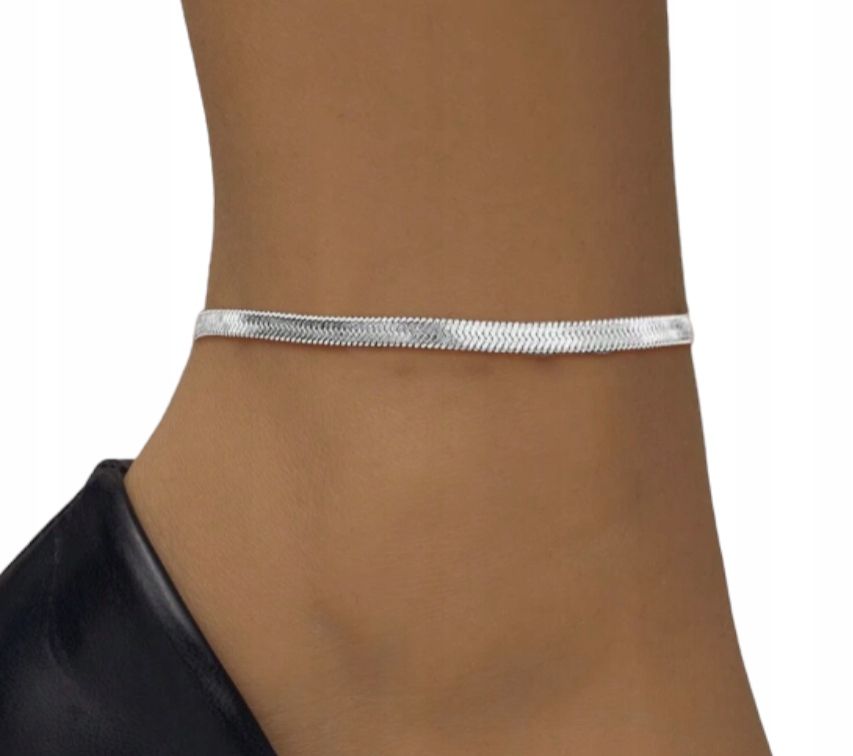  Armband am knöchel silber schlange titan edelstahl