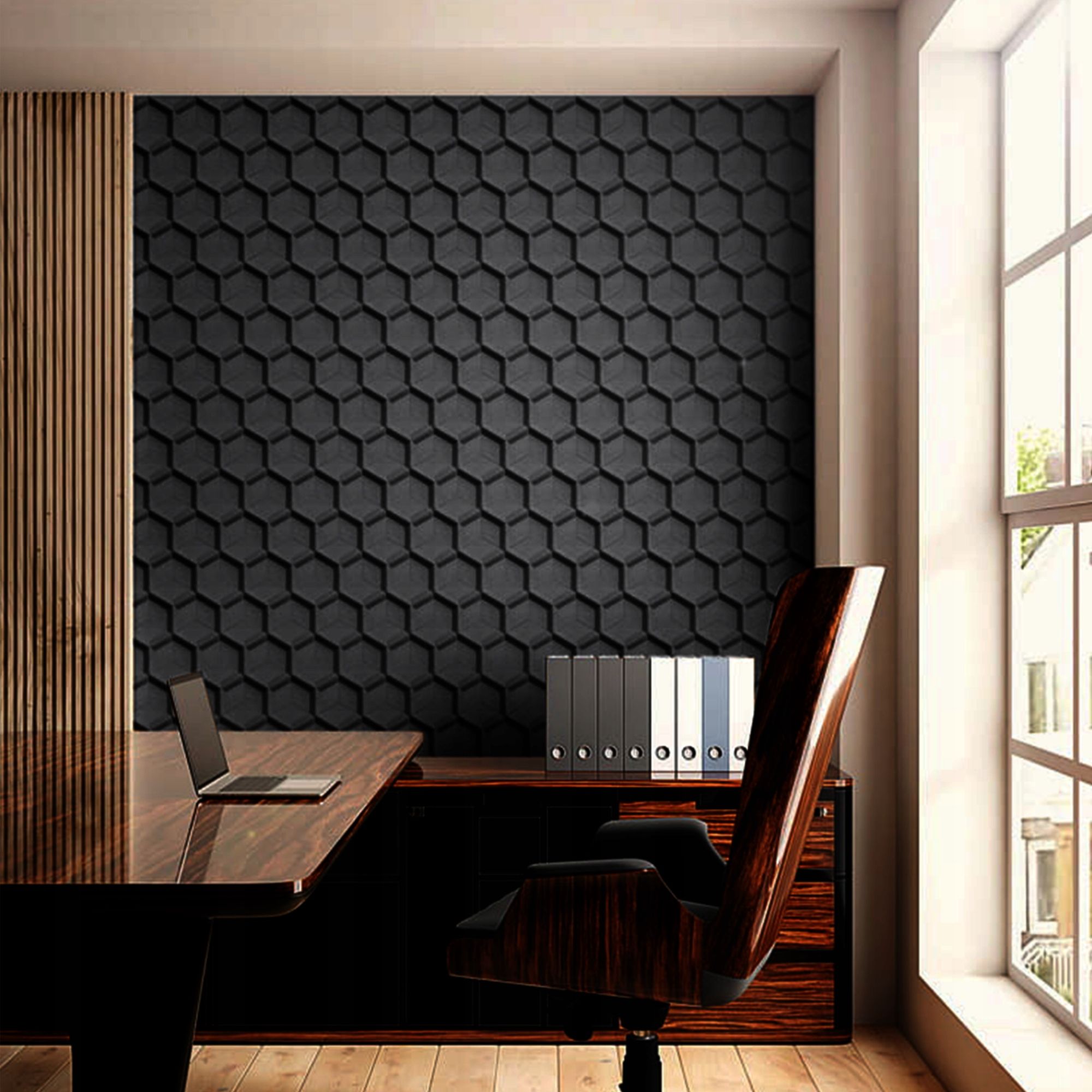  Wall plate natural cork on the wall 3d honeycomb ecological news