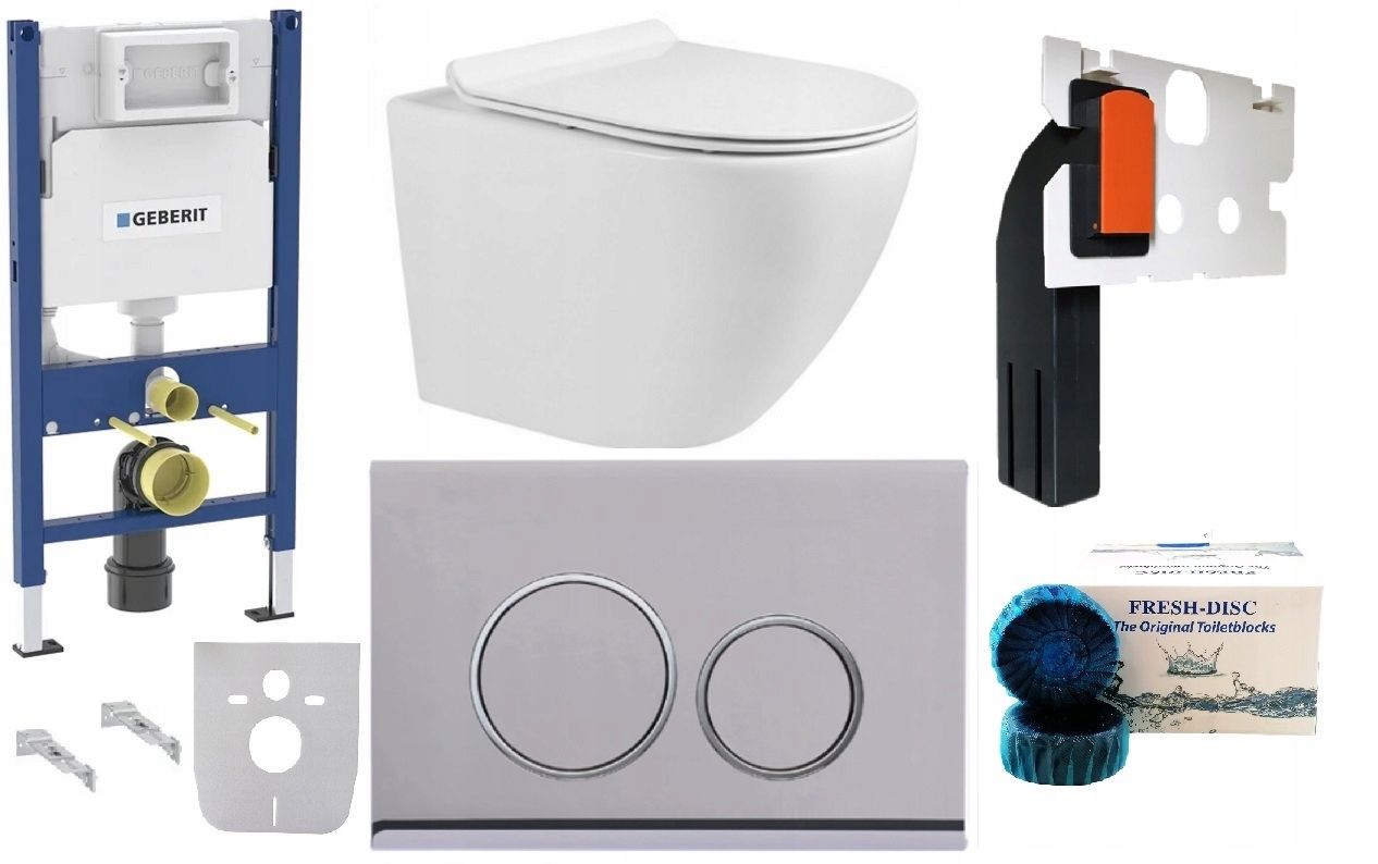  Wc rāmja komplekts geberit + atslēga + tualetes pods melns matēts + dēlis w/o+fresh