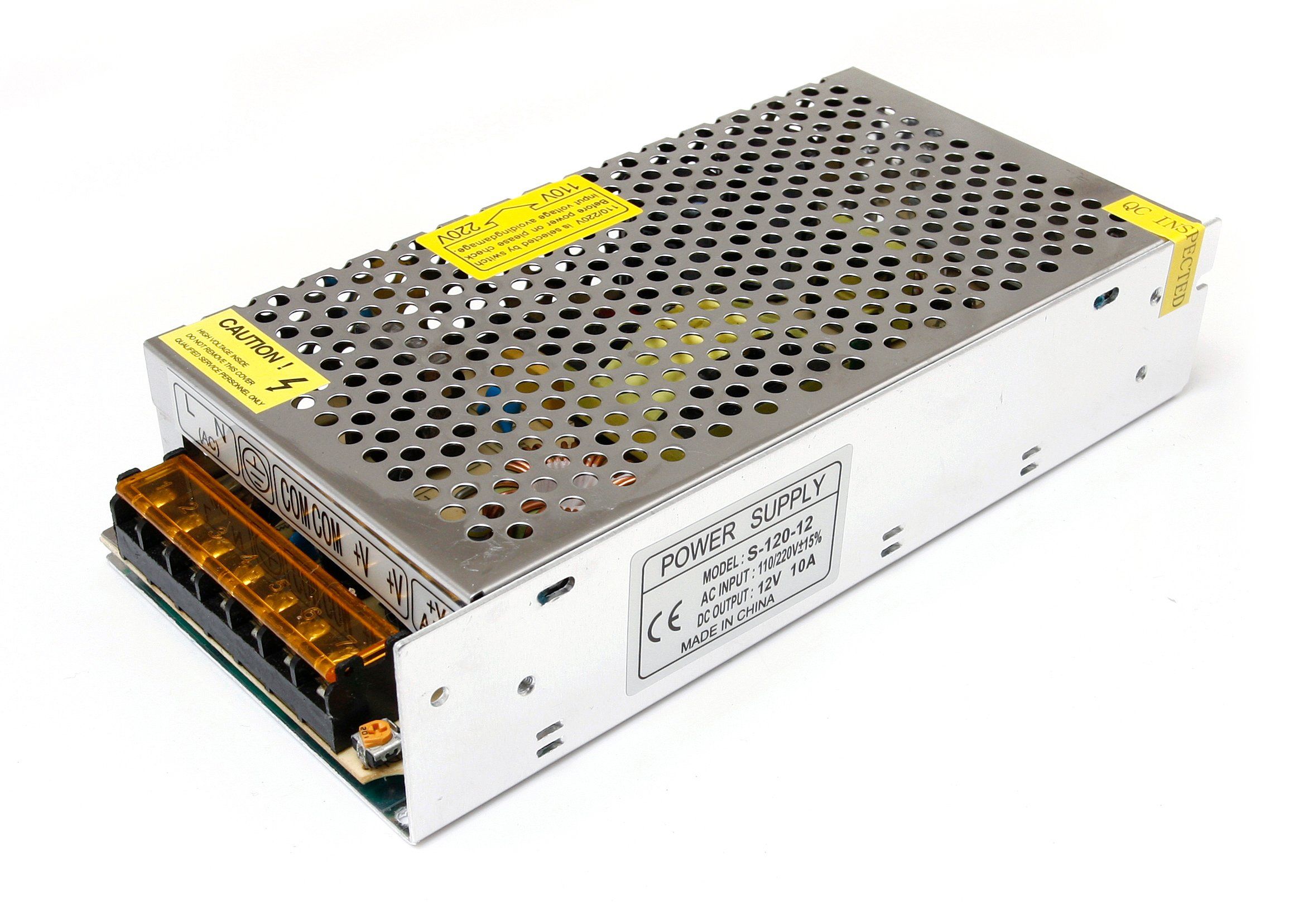  Maitinimo šaltinis 12v 120w 10a ip20 slim led juostoms, cctv