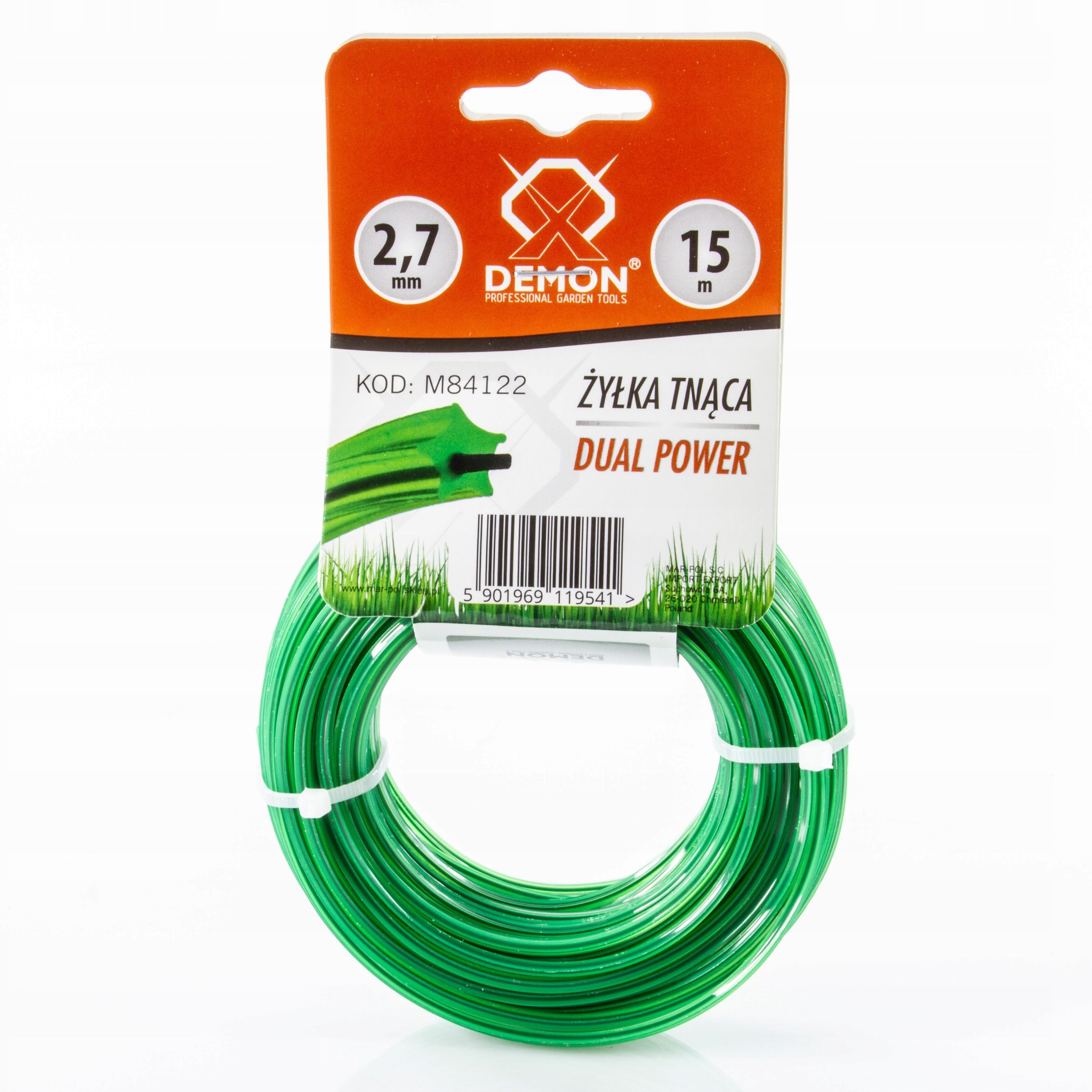  Řezací lano vyztužené pro hlavy sekačky na trávu kosy krychle solidní byliny 3,0mm 15m