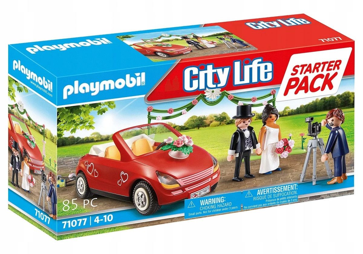  Komplektas playmobil 71423 automobilis su nameliu ant ratų