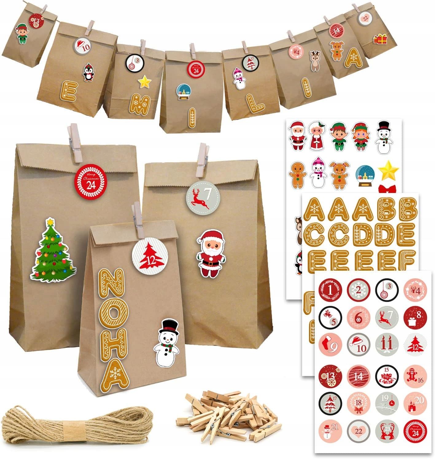  Advent calendar diy christmas eco ecological do it yourself set xxl