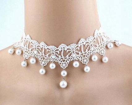  Halsband halskette hellrosa lang spitze bogen für den hals schön