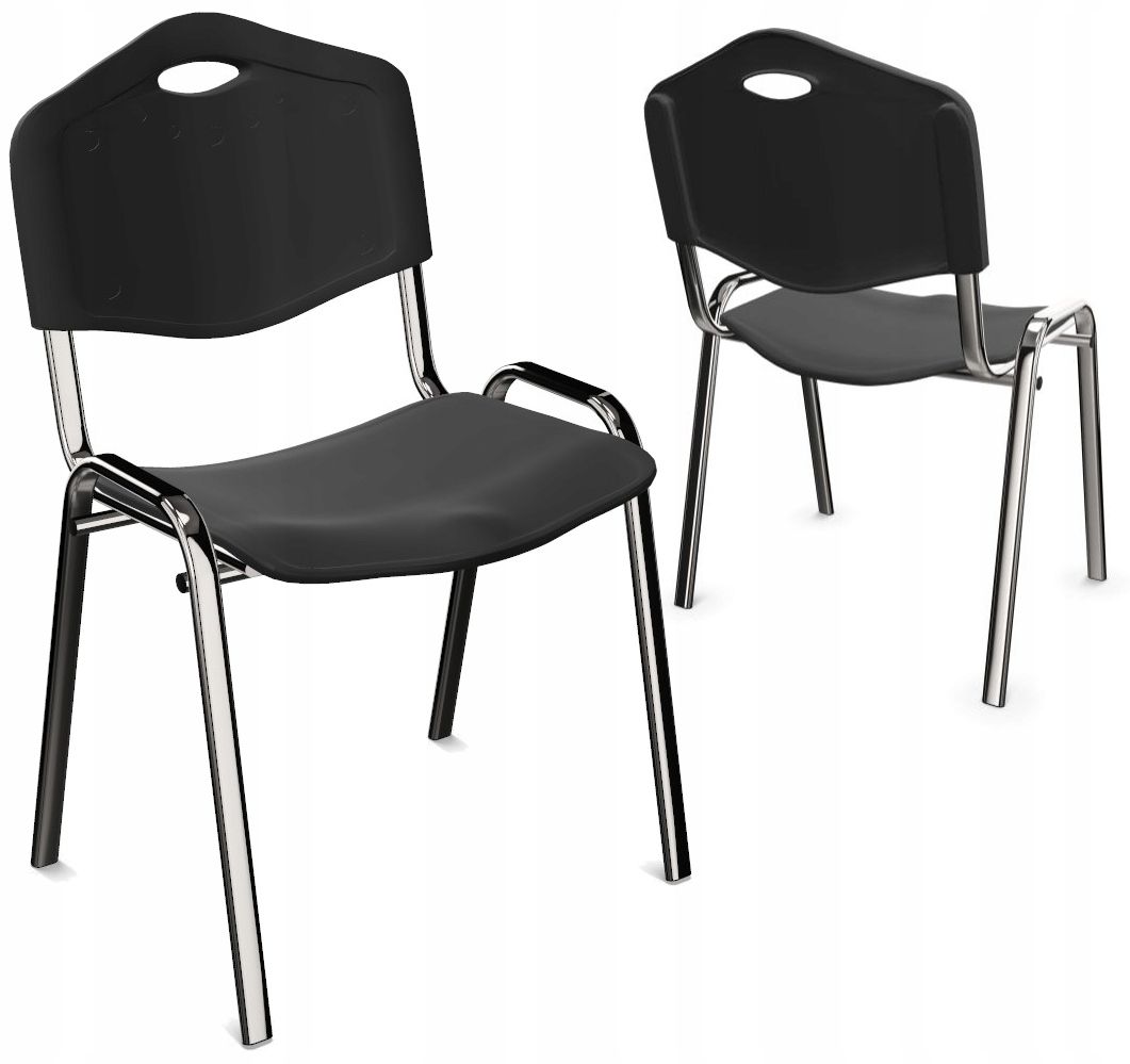  Konferenzstuhl aus kunststoff iso-pl-cr grau
