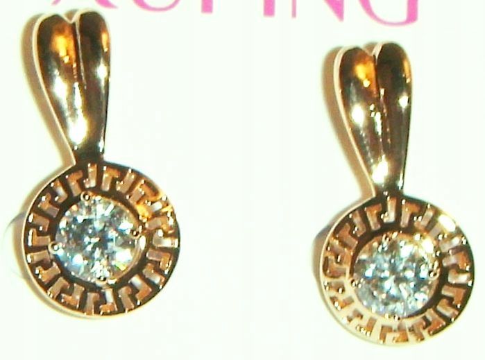  Náušnice ženský chirurgická oceľ nehrdzavejúci lekársky zlato 18k 1,7cm\0,8mm